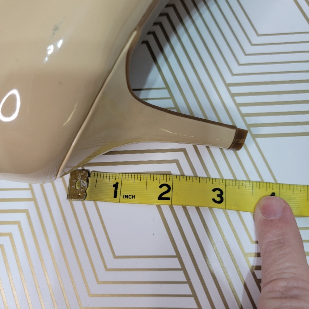 Kelly & Katie Isabel Nude Tan Beige Patent Classic Pump Heels Women’s Size 11M. - Picture 10 of 10